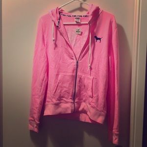PINK Pink Zip-Up Sweater